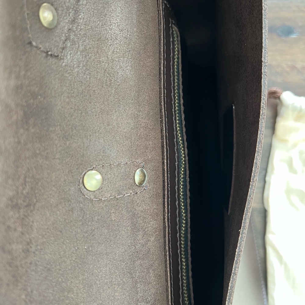 Brown Leather Satchel - Briefcase Bag - Picture 6 of 7